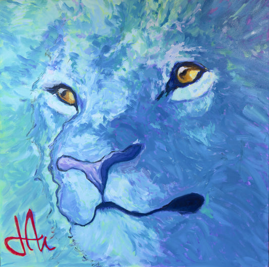 Blue Power Lion